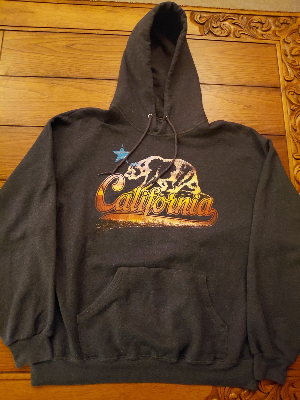 Tony Hawk Black Crewneck Hoodie with California Graphic